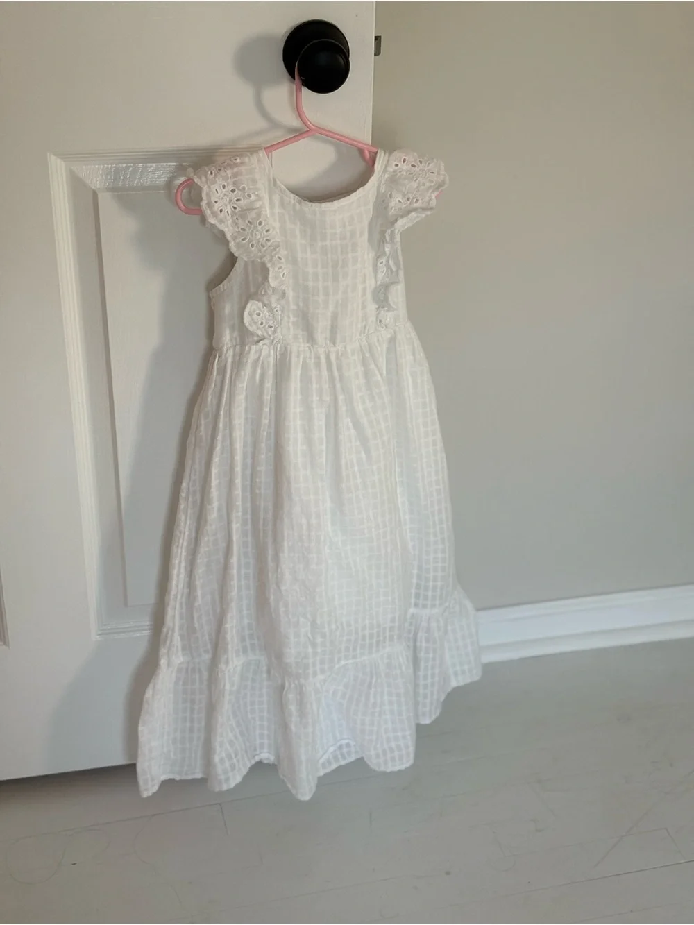 Cat & Jack White Eyelet Ruffle Maxi Dress for Girls